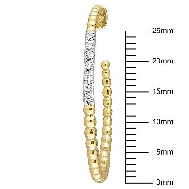 Stella Grace 14k Gold 1/5 Carat T.W Diamond C-Hoop Earrings