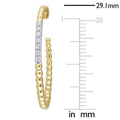 Stella Grace 14k Gold 1/5 Carat T.W Diamond C-Hoop Earrings