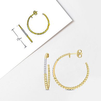 Stella Grace 14k Gold 1/5 Carat T.W Diamond C-Hoop Earrings