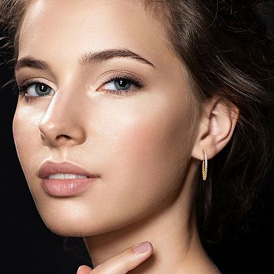 Stella Grace 14k Gold 1/5 Carat T.W Diamond C-Hoop Earrings