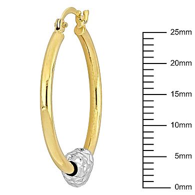 Stella Grace Two-Tone Heart Hoop Earrings