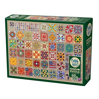 Cobble Hill 1000 pc Puzzle: 50 States Quilt Blocks