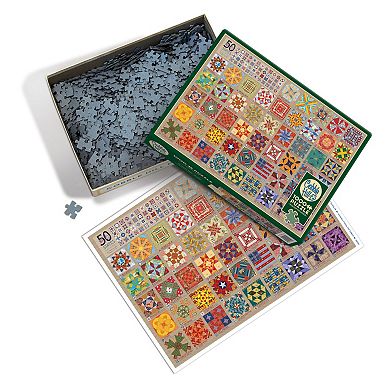 Cobble Hill 1000 Piece Puzzle: 50 States Quilt Blocks