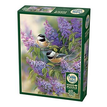 Cobble Hill 1000 pc Puzzle: Chickadees & Lilacs