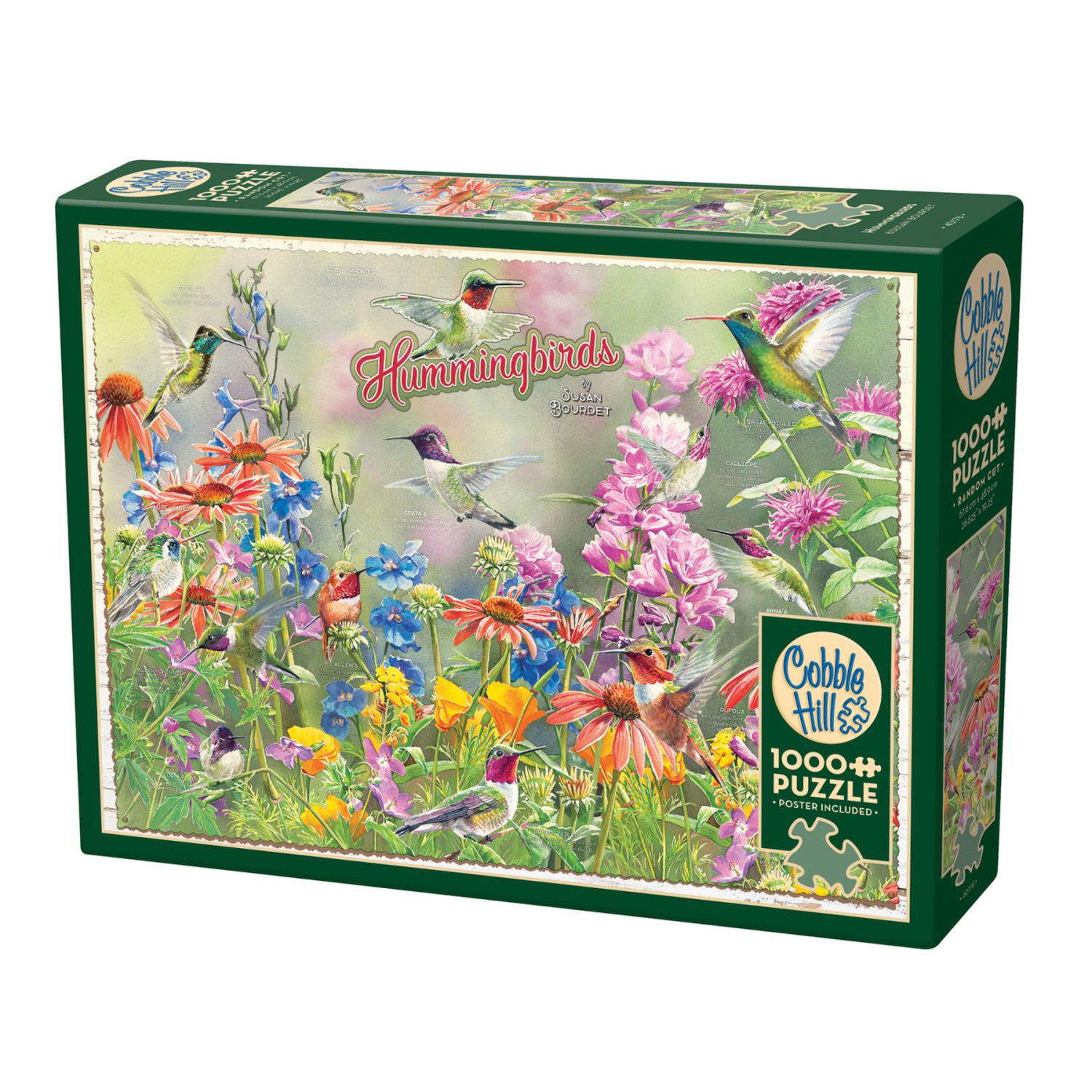 Cobble Hill - Puzzle da 1000 pezzi, nido nascosto, poster incluso