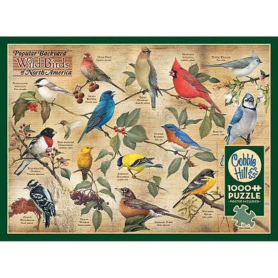 Cobble Hill 1000 Piece Puzzle: Popular Backyard Wild Birds of North America