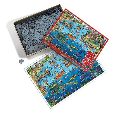Cobble Hill DoodleTown: Gone Fishing 1000 Piece Puzzle