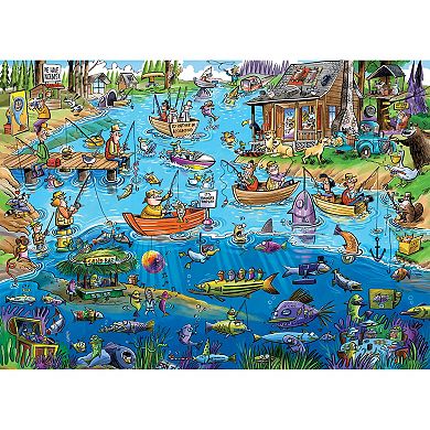 Cobble Hill DoodleTown: Gone Fishing 1000 Piece Puzzle