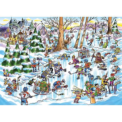 Cobble Hill DoodleTown: Hockey Town 1000 Piece Puzzle