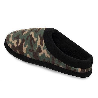 Boys Cuddl Duds® Printed Camo Fleece Clog Slippers