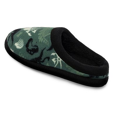 Boys Cuddl Duds® Printed Dino Fleece Clog Slippers