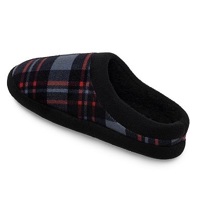 Boys Cuddl Duds® Printed Plaid Fleece Clog Slippers