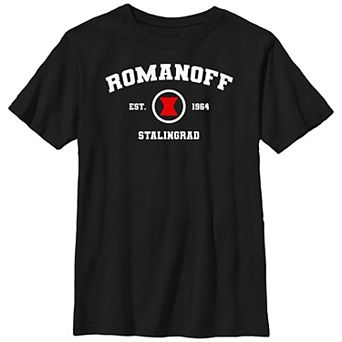 Boys 8-20 Marvel Black Widow Romanoff Est. 1964 Graphic Tee