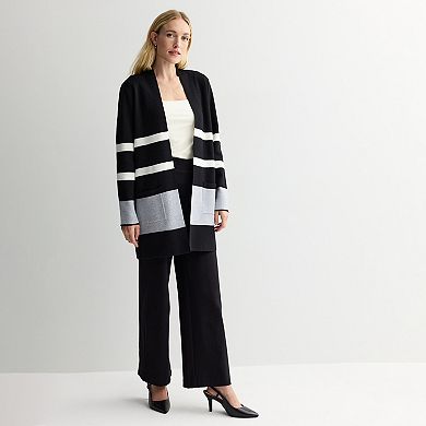 Petite Nine West Clean Collar Coatigan