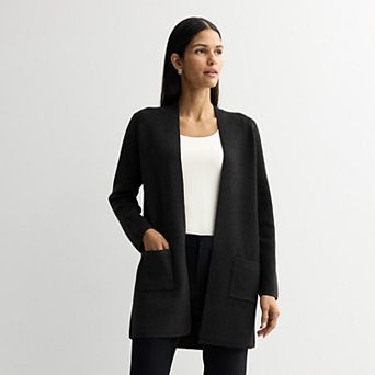 Petite Nine West Clean Collar Coatigan