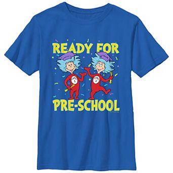 Boys 8-20 Dr. Seuss Thing 1 And Thing 2 Ready For Pre-School Graphic Tee