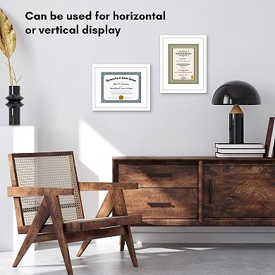 Americanflat Diploma Wood & Glass 8.5" x 11" Mat Frame