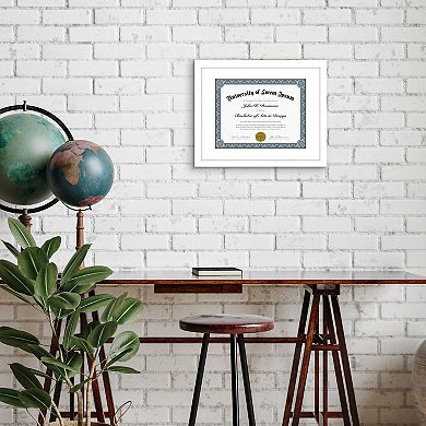 Americanflat Diploma Wood & Glass 8.5" x 11" Mat Frame