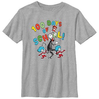 Boys 8-20 Dr. Seuss The Cat In The Hat 100 Days of School Graphic Tee