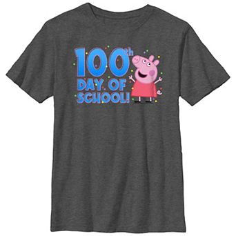 Boys 8-20 Peppa Pig 100th Day of School Celebration Graphic Tee