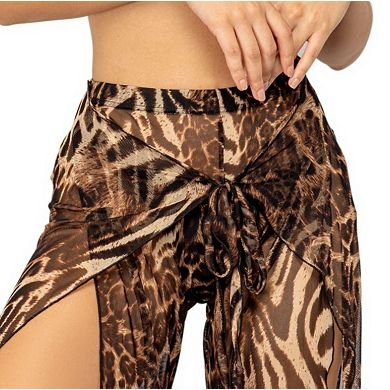 Women's Jordan Taylor Animal Skin Swim Cover-Up Harem Pant