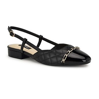 Nine West Charme Women's Slingback Almond Toe Dress Flats