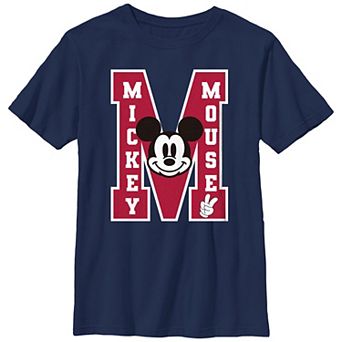 Disney's Mickey Mouse Letter "M" Boys 6-20 Graphic Tee