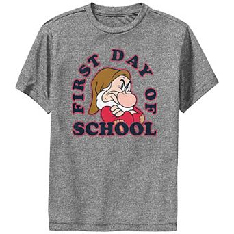 Disney's Snow White And The Seven Dwarfs Grumpy 1st Day Of School Boys 8-20 Graphic Tee