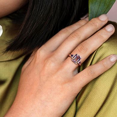 Stella Grace 18k Rose Gold Over Silver Ametrine, Amethyst & Diamond Accent Cocktail Ring