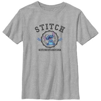 Disney's Lilo & Stitch Collegiate Stitch Ohana Means Family Boys 8-20 Graphic Tee