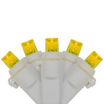 Northlight LED Wide Angle Yellow Christmas Lights with 33' White Wire