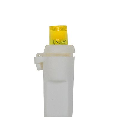 Northlight LED Wide Angle Yellow Christmas Lights with 33' White Wire