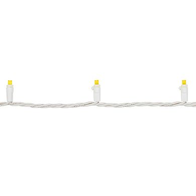 Northlight LED Wide Angle Yellow Christmas Lights with 33' White Wire