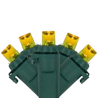 Northlight LED Wide Angle Yellow Christmas Lights with 33' Green Wire