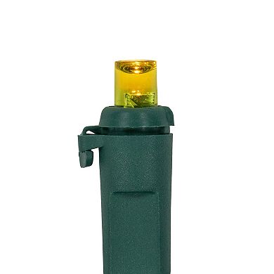 Northlight LED Wide Angle Yellow Christmas Lights with 33' Green Wire
