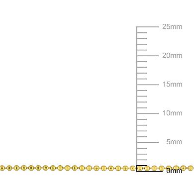 Stella Grace 18k Gold Over Silver 1 mm Ball Chain Anklet