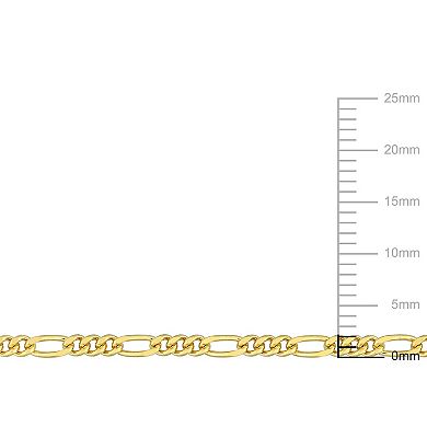 Stella Grace 18k Gold Over Silver 2.2 mm Figaro Chain Anklet