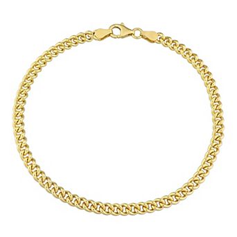 Stella Grace 18k Gold Over Silver Curb Link Chain Anklet