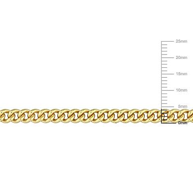 Stella Grace 18k Gold Over Silver Curb Link Chain Anklet