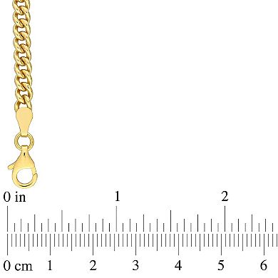 Stella Grace 18k Gold Over Silver Curb Link Chain Anklet