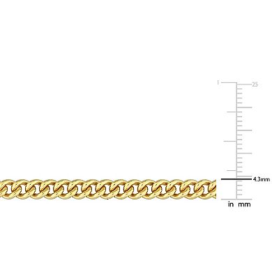 Stella Grace 18k Gold Over Silver Curb Link Chain Anklet