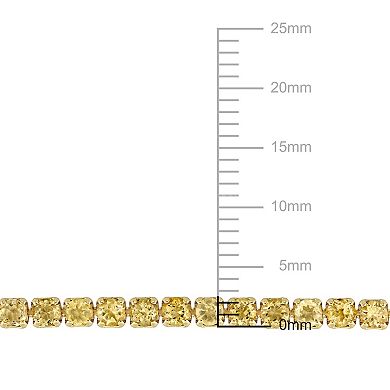 Stella Grace 18K Gold Over Silver Citrine Tassel Adjustable Tennis Bracelet