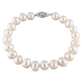 Stella Grace Sterling Silver Freshwater Cultured Pearl Bracelet