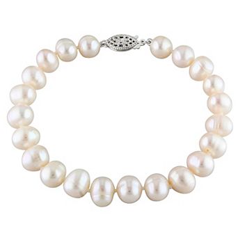 Stella Grace Sterling Silver Freshwater Cultured Pearl Bracelet