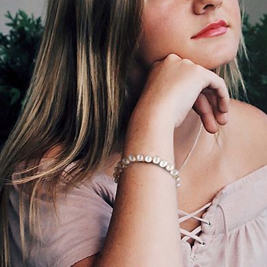 Stella Grace Sterling Silver Freshwater Cultured Pearl Bracelet