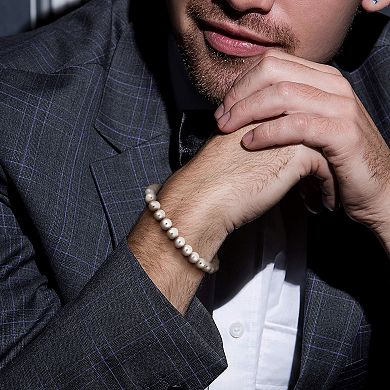 Stella Grace Men's Freshwater Cultured Pearl Strand Bracelet
