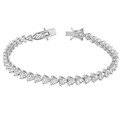 Stella Grace Sterling Silver Lab-Created White Sapphire Tennis Bracelet