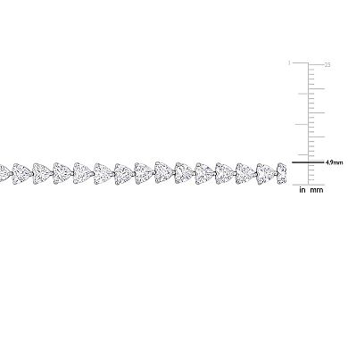 Stella Grace Sterling Silver Lab-Created White Sapphire Tennis Bracelet