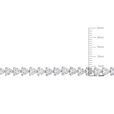 Stella Grace Sterling Silver Lab-Created White Sapphire Tennis Bracelet