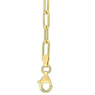 Stella Grace 18k Gold Over Silver Polished Paperclip Chain Bracelet